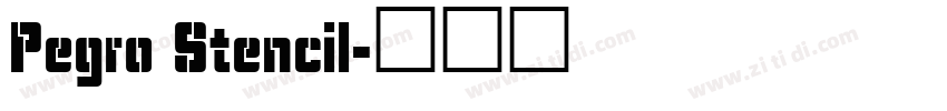 Pegro Stencil字体转换